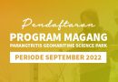 Pendaftaran Magang Periode September 2022